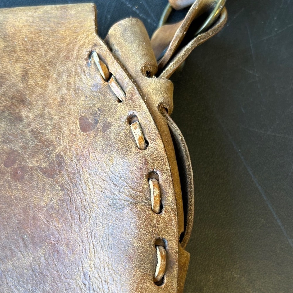 Vintage Leather Shoulder Bag Boho Hippie Satchel Crossbody Purse Bag Coachella - Picture 5 of 12